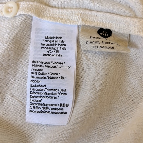 Madewell Embroidered Flannel Mockneck Top Size Small - Picture 11 of 14